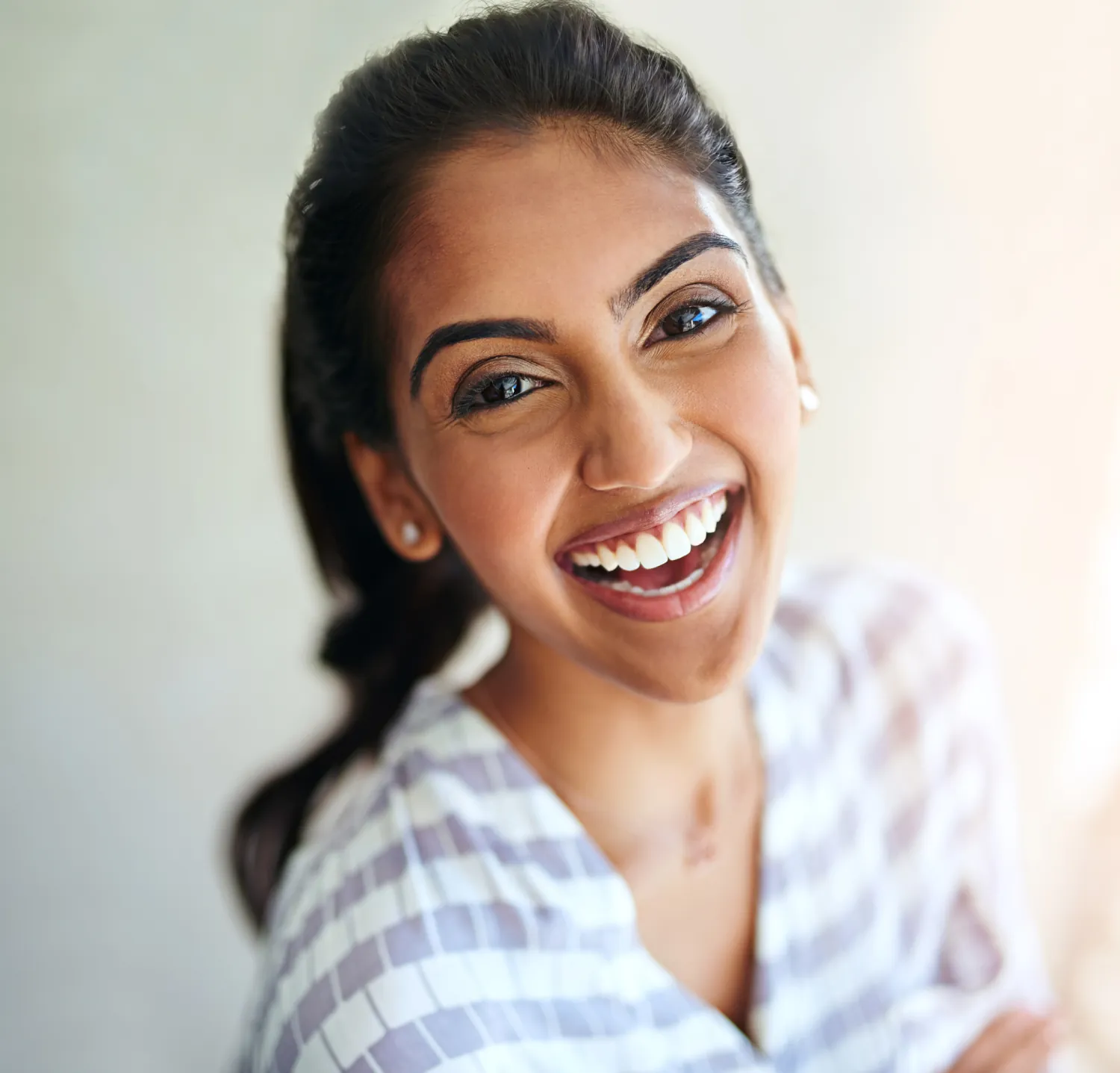 Woman laughing